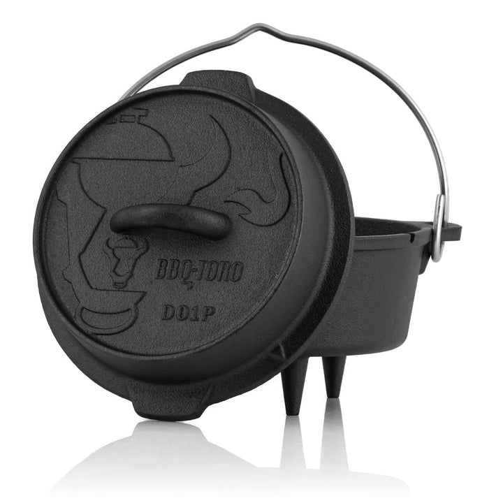 BBQ-Toro Mini Dutch Oven Premium Serie | 1,8 Liter (DO1P), Topf mit Füsse | bereits eingebrannt - pr