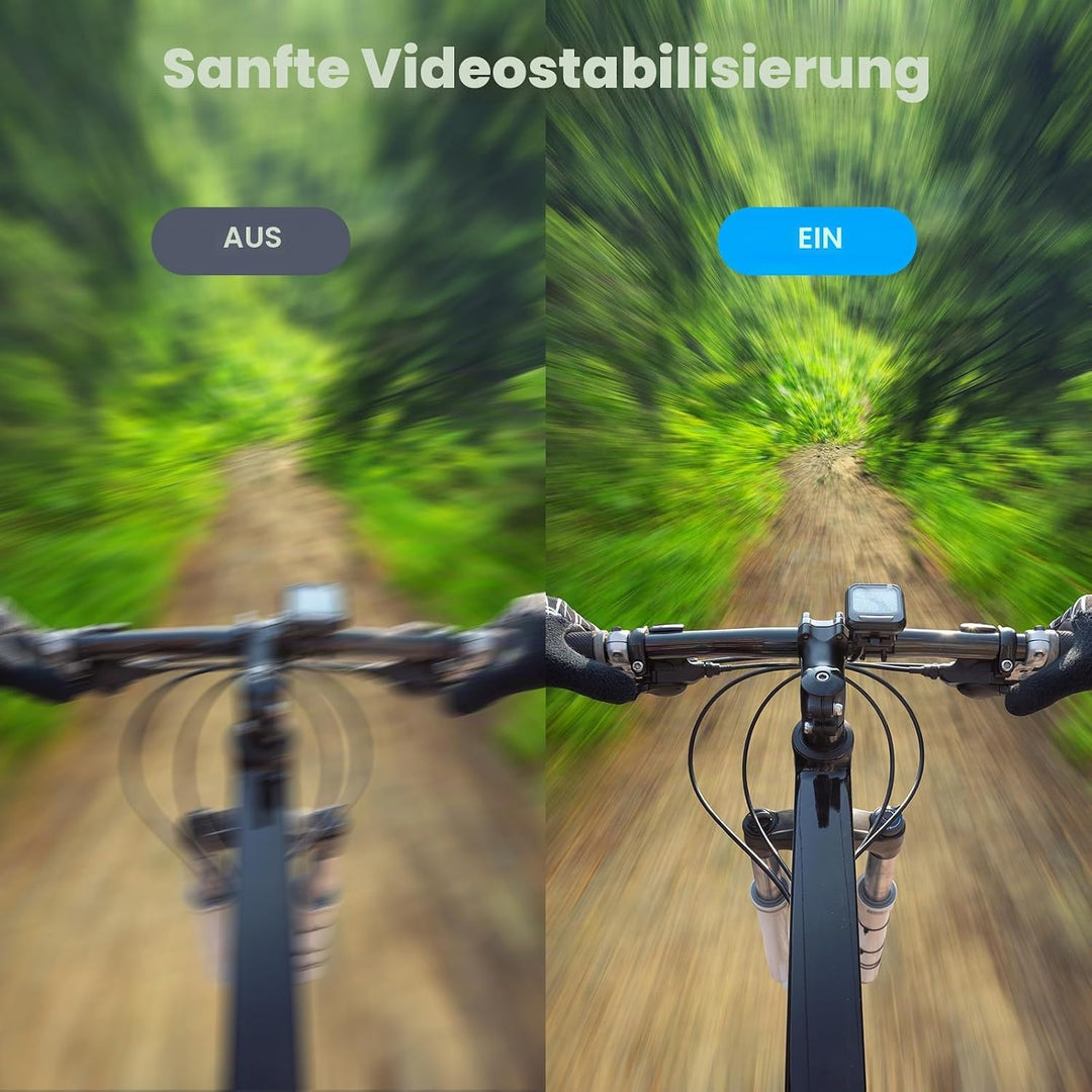 AKASO Action Cam mit 60cm Stativ Selfie Stick und Tasche, 4K30FPS 20MP WiFi Unterwasserkamera EIS St