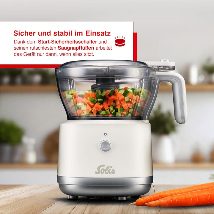 Solis Multi Chopper – Zerkleinerer mit 2 Behältern & Emulgierscheibe, für Gemüse, Fleisch, Kräuter &