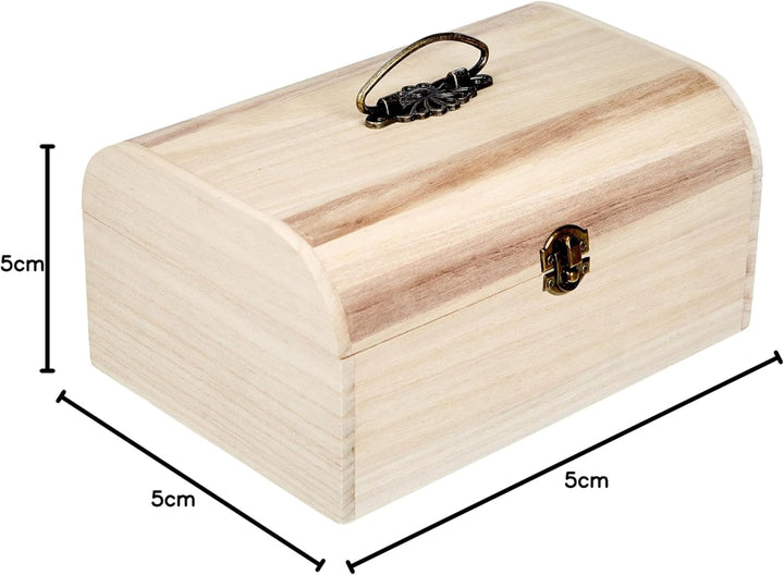 Rayher 6166500 Holz-Koffer mit Antikbeschlag, 24,5x16,5x11,5 cm Normal 24,5 x 16,5 x 11,5 cm, Normal