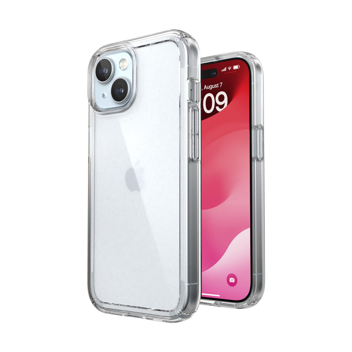 Speck Klare iPhone 15 Hülle - Schlank, MagSafe kompatibel, Fallschutz - für iPhone 15, iPhone 14 & i