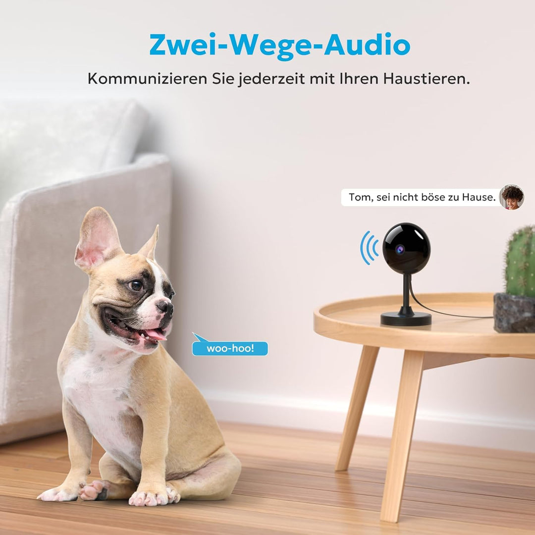 owltron Überwachungskamera, Babyphone mit Kamera,2K Kamera Überwachung innen,Hundekamera mit Bewegun