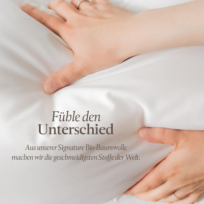 bo&button® Luxus Mako Satin Bettwäsche Set, 100% Bio Baumwolle (Long Staple 300), ALLE GRÖssEN, seid