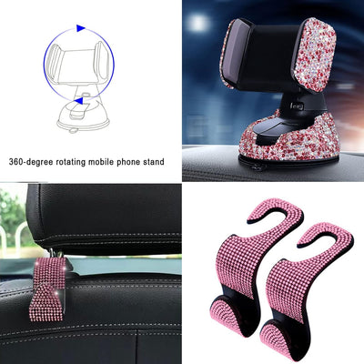 20 Stück Bling Auto Zubehör Innenraum Frauen Glitzer, Bling Autozubehör Bling Car Accessories Brille