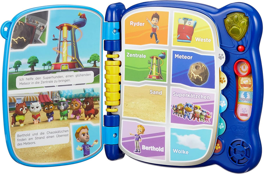 VTech 80-530704 Mighty Pups Lernbuch Paw Patrol Kleinkindspielzeug, Spielzeug, Lerninhalte: Lesen, W