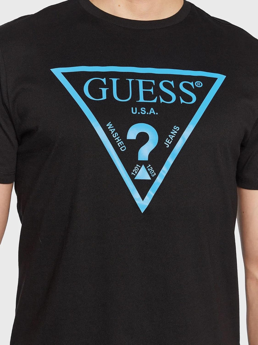 GUESS Herren Shirt M Jet Black, M Jet Black