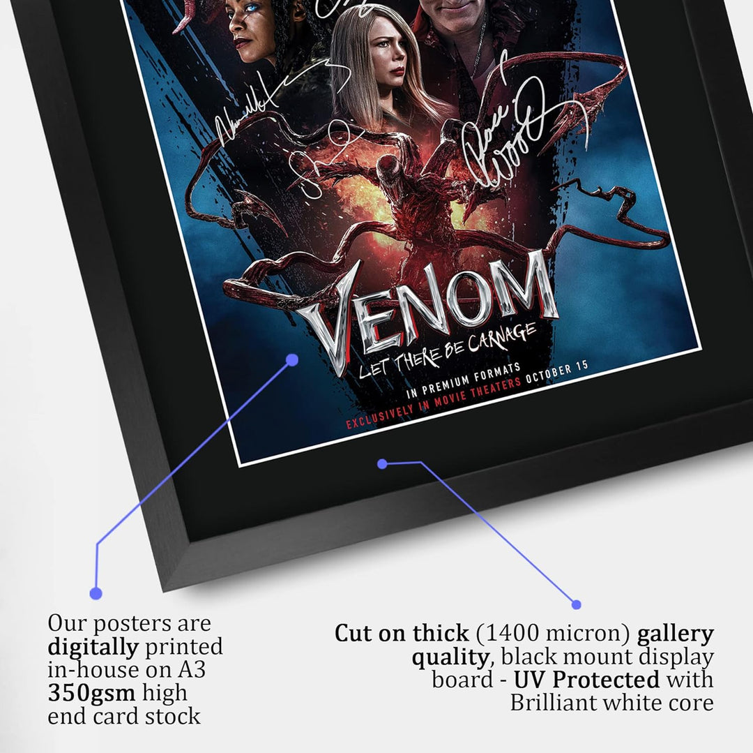 HWC Trading FR A3 Venom 2 Tom Hardy Geschenke Geduckter Poster Signiertes Autogramm Foto für Fans vo