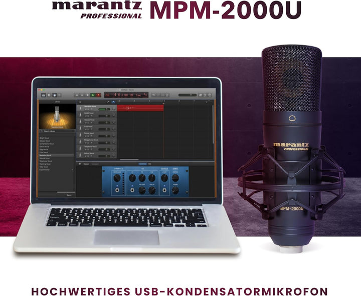 Marantz Professional MPM-2000U - USB-Kondensatormikrofon für Gaming, Streaming, Podcasting und PC/Ma