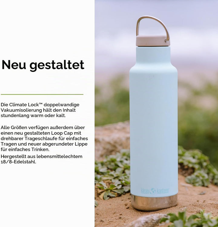 Klean Kanteen Unisex – Erwachsene Classic Schlaufenkappe, Blue Tint, One Size Einheitsgrösse Blue Ti
