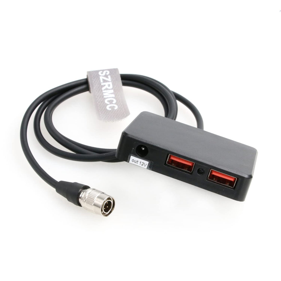 SZRMCC Audioroot Hawk-Woods DV-SQN4S Hirose 4-Pin auf Dual USB QC3.0 5V 3A Schnellladekabel für Hand