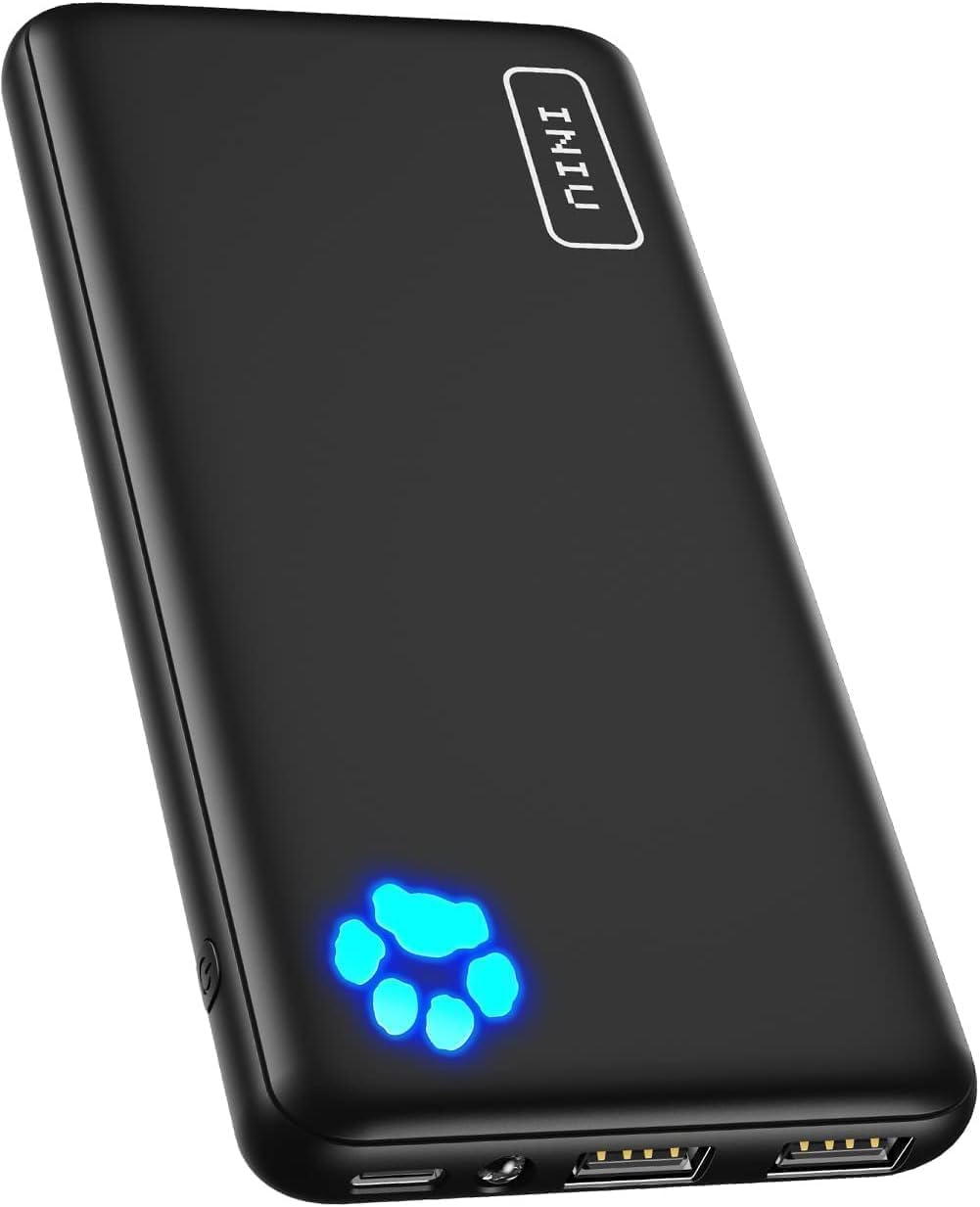 INIU Power Bank, Ultra Slim 10000mAh Powerbank Klein Aber Stark & USB auf USB C Kabel, [3er Pack, 2m