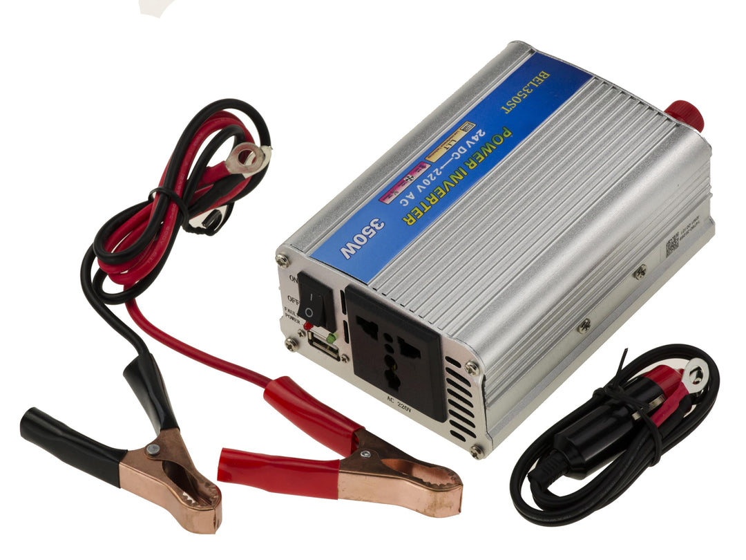 KALEA-INFORMATIQUE Spannungswandler 24V Eingang zu 220V Ausgang. Dauerleistung 350 WATTS, Spitzenlei