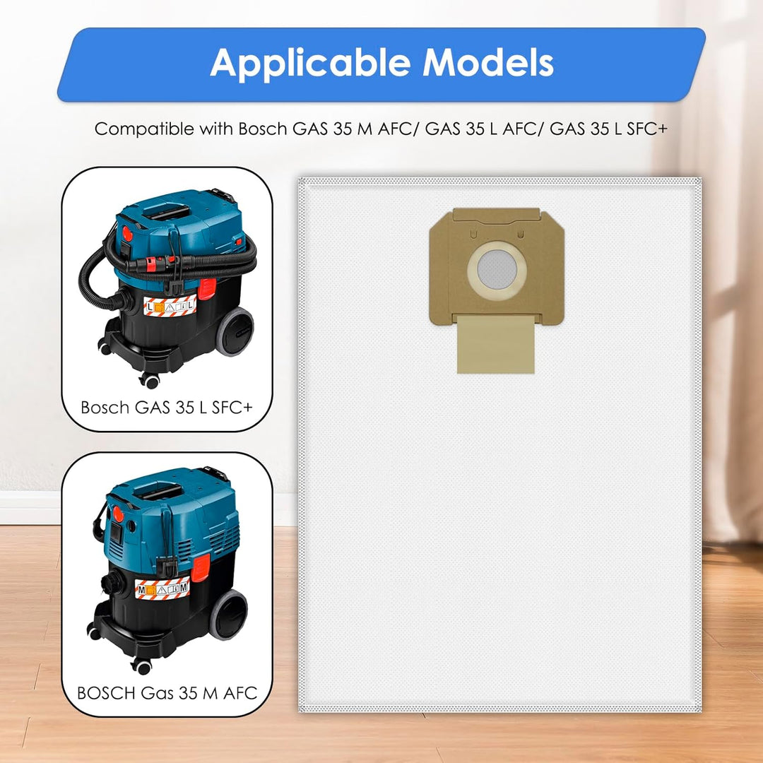 (10 Stück) GAS 35L AFC Ersatz Staubbeutel Kompatibel mit Bosch GAS 35L AFC/L SFC+/ M AFC Professiona