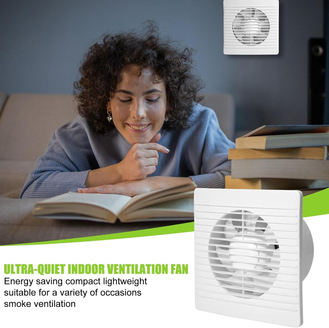 100mm Badlüfter Wandventilator Abluftventilator: 4 Zoll Lüftungsgebläse mit Schalter, Geräuschloser