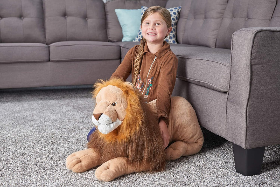 Wild Republic 17341 19322 Jumbo Plüsch Löwe, grosses Kuscheltier, Plüschtier, Cuddlekins, 76 cm, Löw