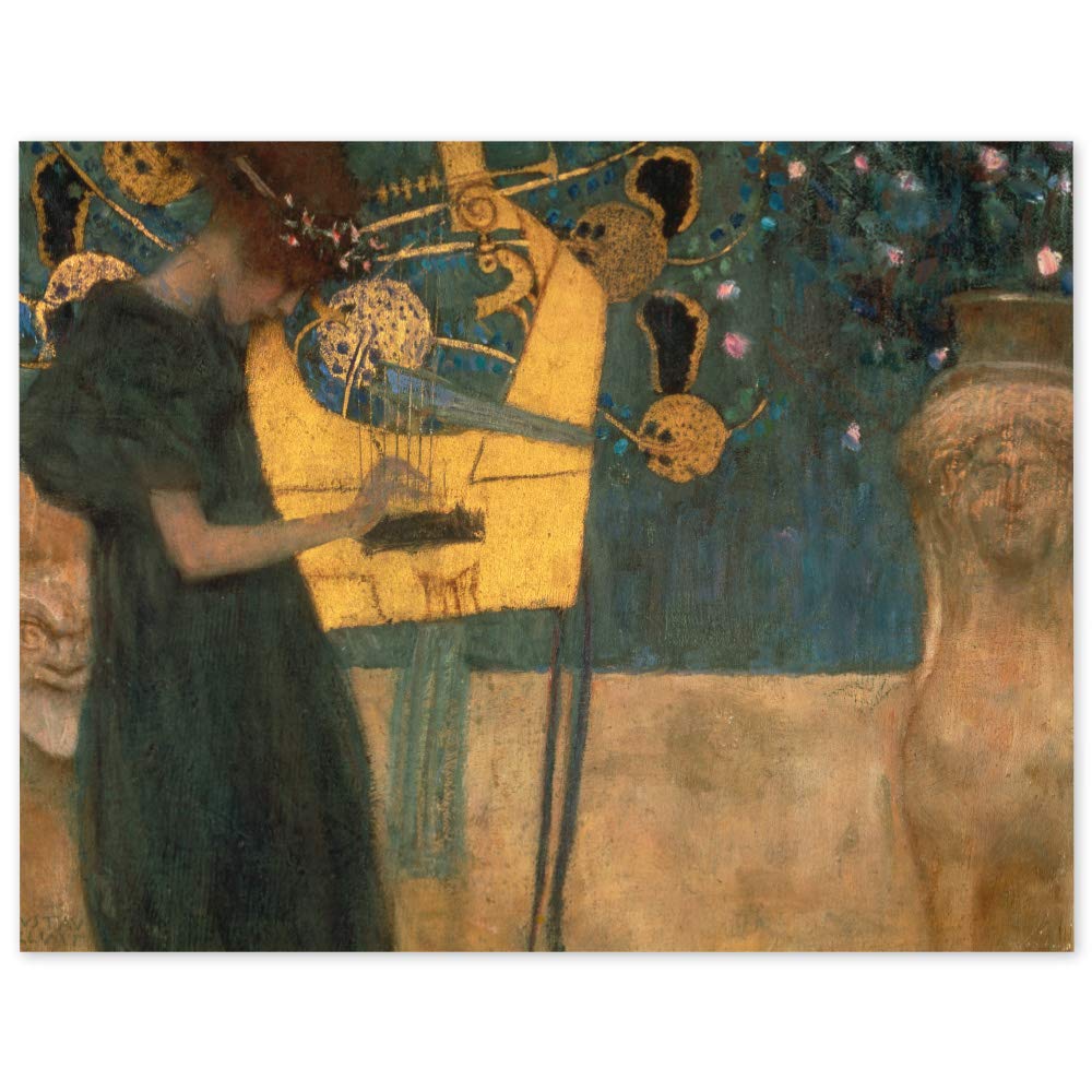 JUNIWORDS Poster, Gustav Klimt, Die Musik, 77 x 60 cm, 77 x 60 cm