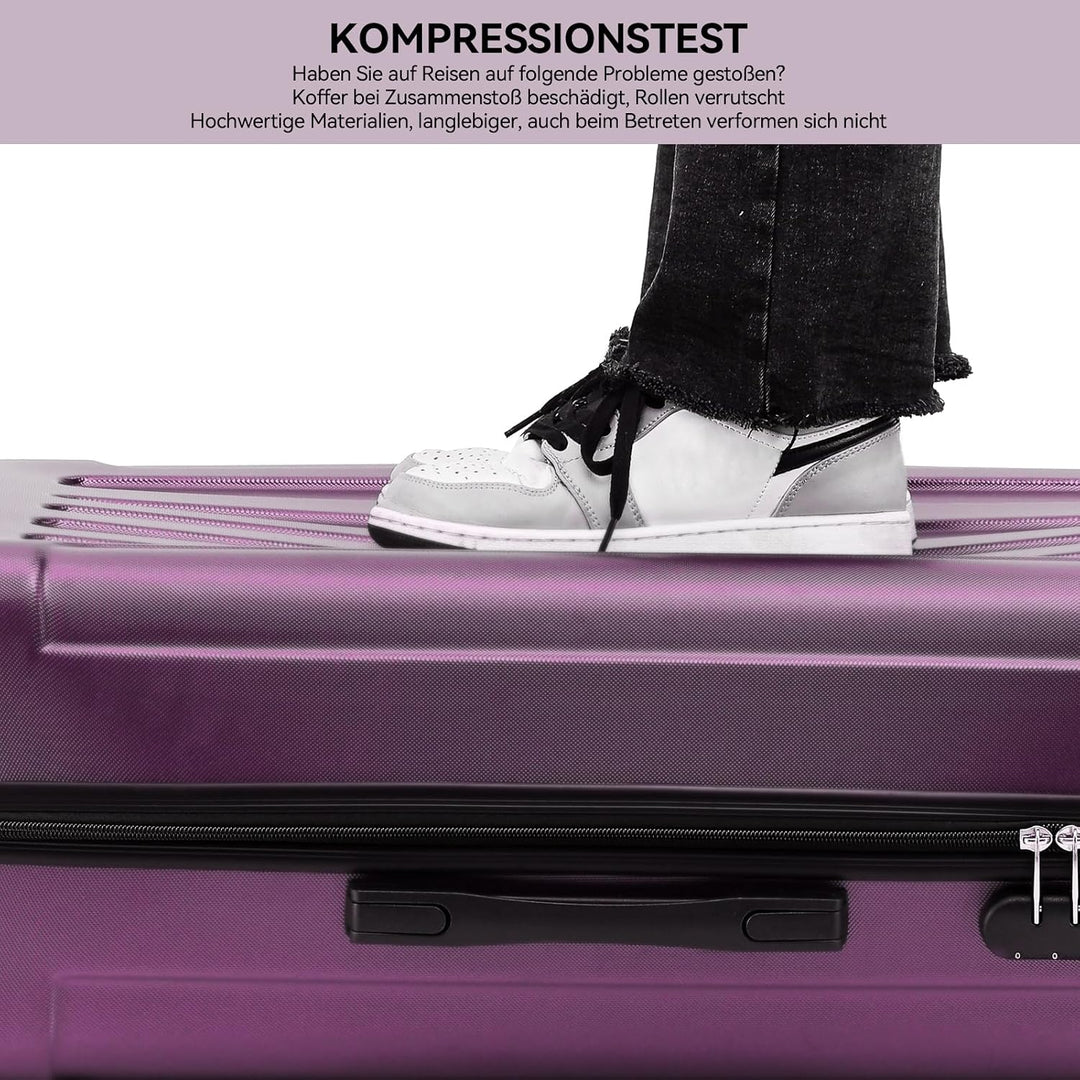BEIBYE 2045 Zwillingsrollen 3tlg. Reisekoffer Koffer Kofferset Trolleys Hartschale in 14 Farben