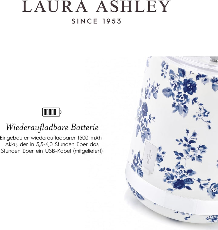 Laura Ashley Portable Blender Smoothie Maker to Go mit China Rose Design und 450 ml Flasche von VQ –