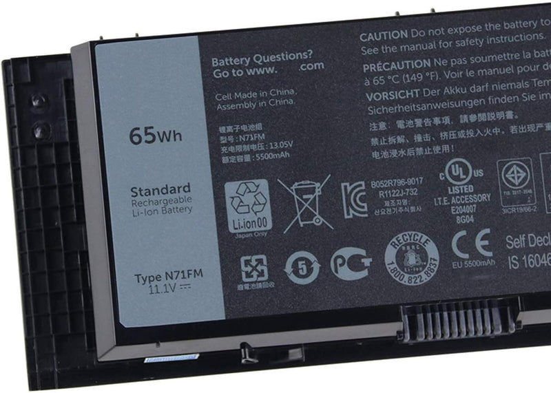 FV993 PG6RC R7PND T3NT1 N71FM Laptop Batterie Ersatz für Dell Precision M4600 M4700 M6600 M6700 M480