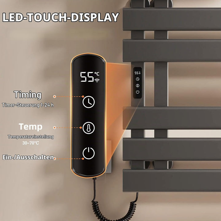 Handtuchtrockner Elektrisch Smart WiFi,HandtuchheizköRper Elektrisch Mit Lagerregal,BadheizköRper he