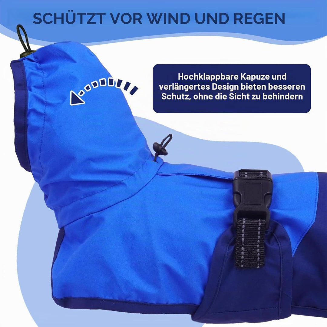Regenjacke Hund, Wasserdicht Hundejacke Regenjacke Verstellbarer Hunde Regenschutz Hunde-Cape-Regenm