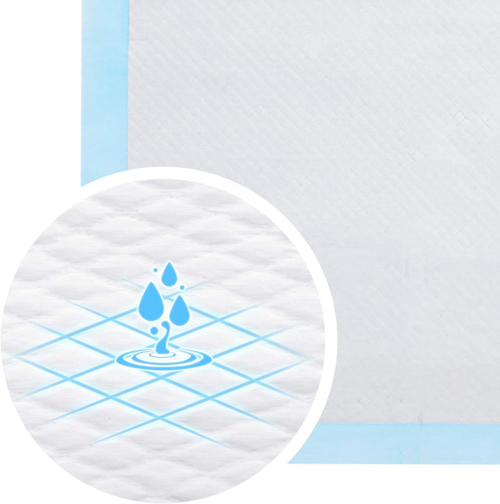 FEANDREA Puppy Pads, Welpen-Unterlage, 90 x 60 cm, 55 Stück, blau-weiss PTD95BU 90 x 60 cm 55.0 pcs.