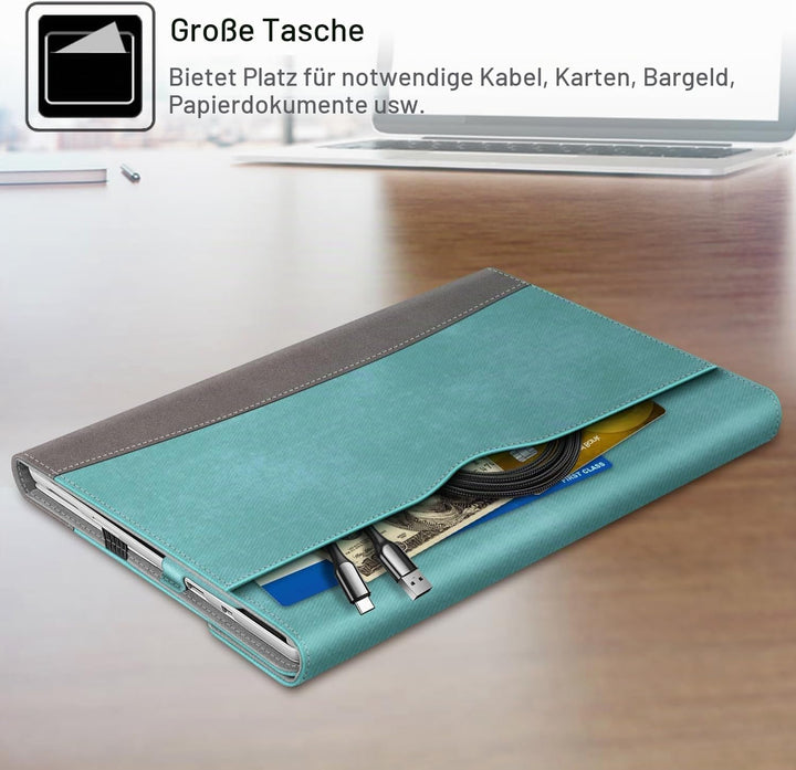 Fintie Hülle für Microsoft Surface Pro 7+ / 7/6 / 5/4 / 3 - Multi-Sichtwinkel Kunstleder Tasche Schu
