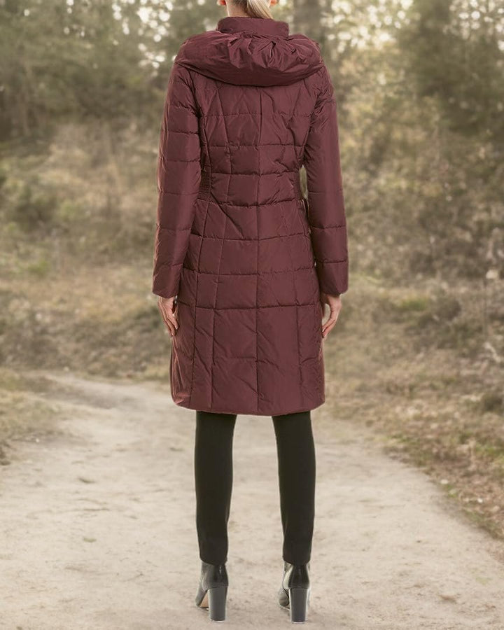 Cole Haan Damen Langer, Gesteppter Puffermantel Daunenjacke Daunenjacke für Oberbekleidung (1er Pack
