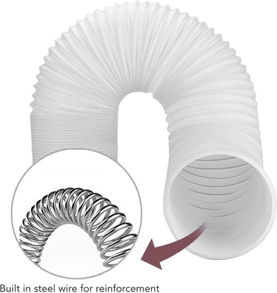 Tissting Tragbarer Klimaanlage Schlauch, 3 Meter Abluftschlauch 150 mm Durchmesser PP Klimaanlage Sc