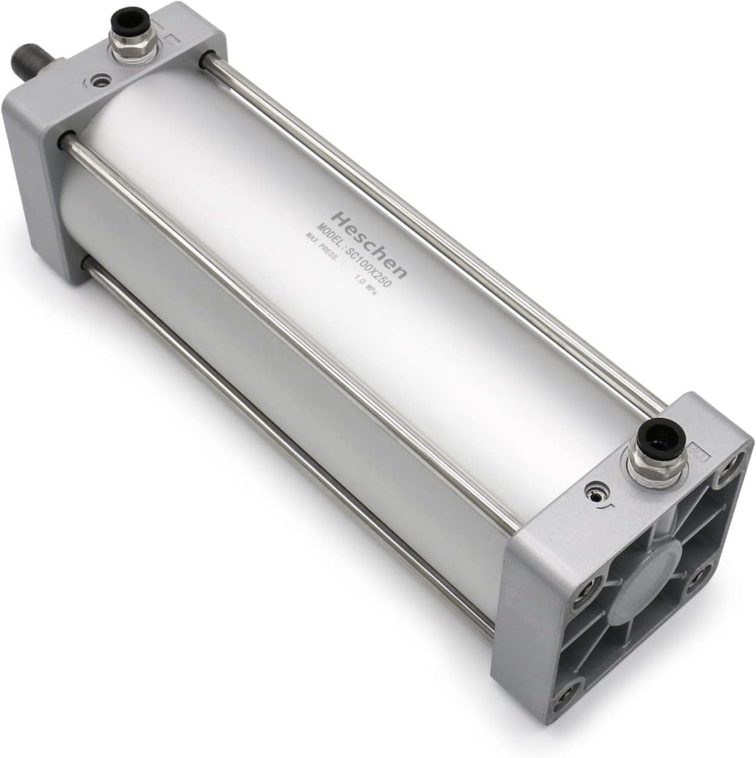 Heschen Pneumatischer Standard-Luftdruckzylinder, SC 100-250, PT1/2 Anschluss, 100mm Bohrung, 250mm