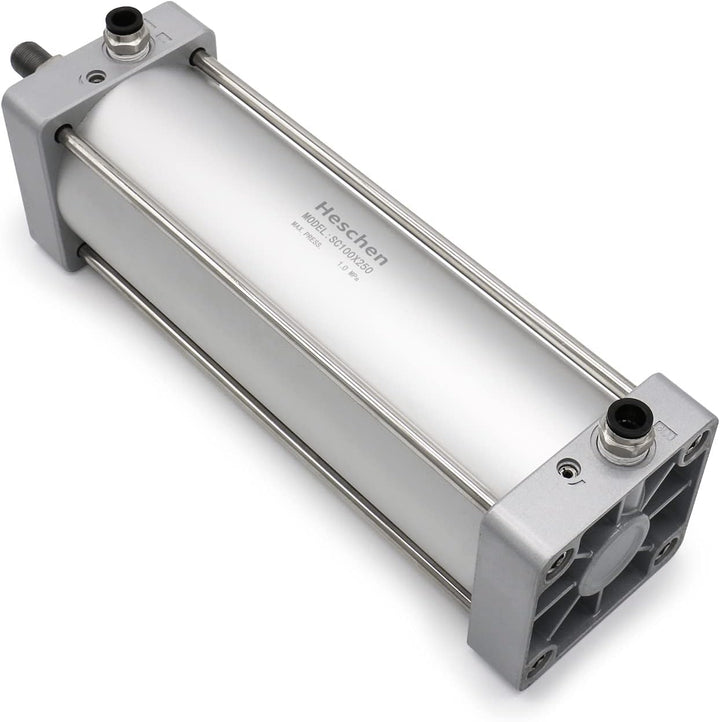 Heschen Pneumatischer Standard-Luftdruckzylinder, SC 100-250, PT1/2 Anschluss, 100mm Bohrung, 250mm