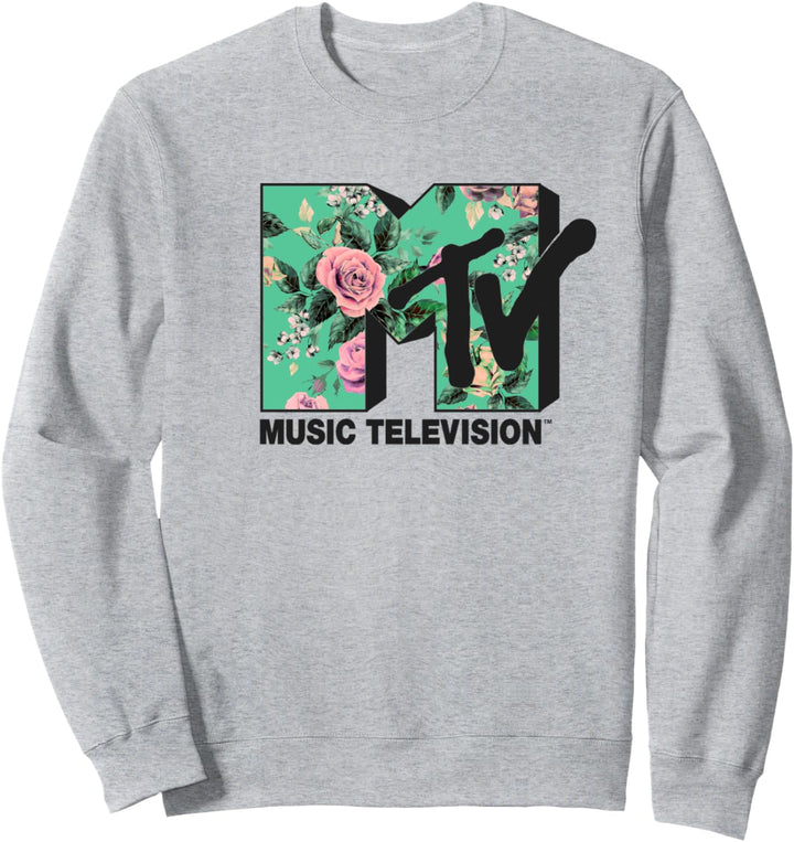 MTV Logo Light Floral Style Sweatshirt