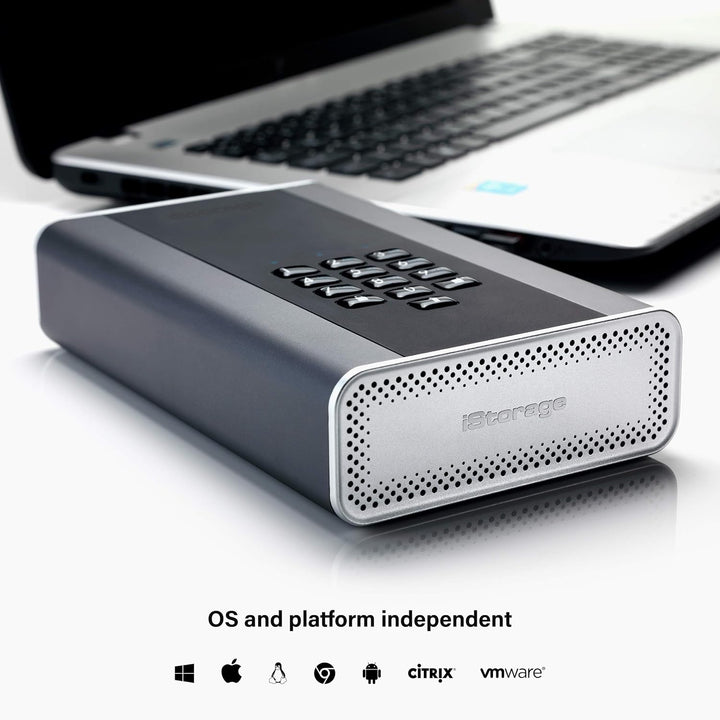 iStorage IS-DT2-256-10000-C-G 10TB diskAshur DT2 256-bit USB 3.1 Desktop Festplatte mit Hardwarevers