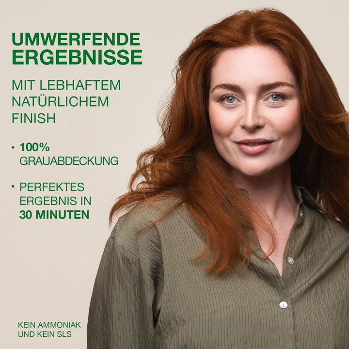 Rotbraun 4.6 permanente Haarfabe mit natürlichen Inhaltsstoffen - Ohne Ammoniak Copper Brown-4.6, Co
