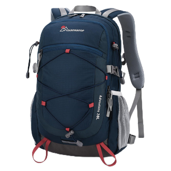 Mountaintop 20L Wanderrucksack Herren Damen Reiserucksack Blau mit Orange, Blau mit Orange