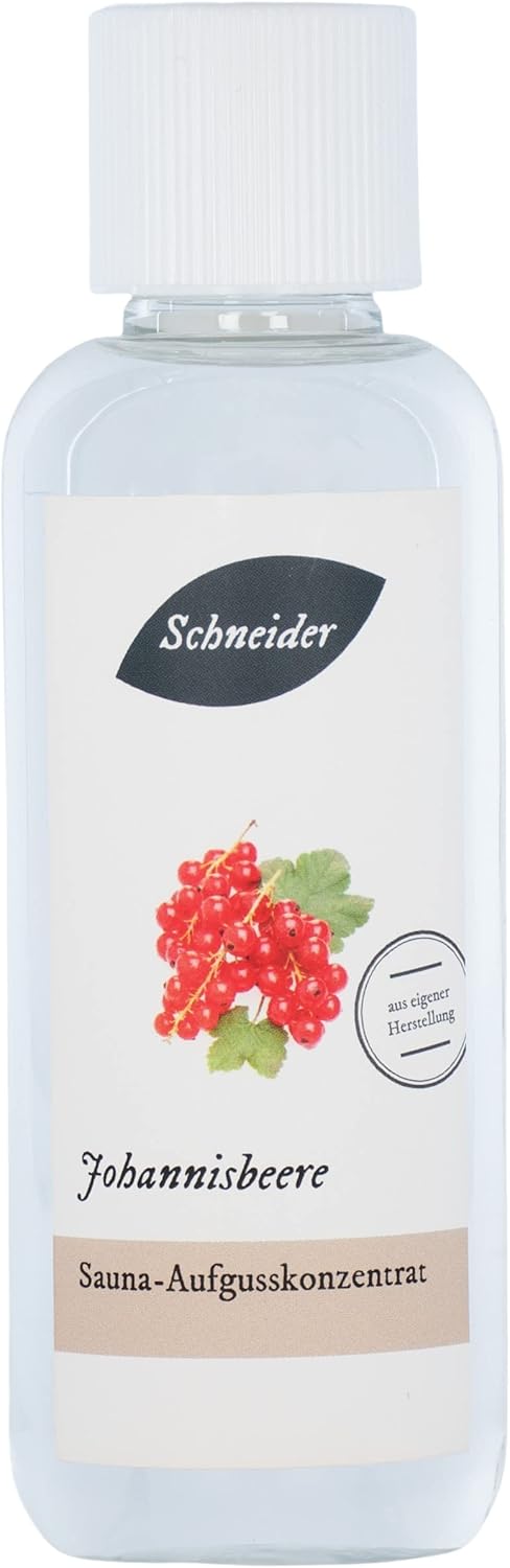 Saunabedarf Schneider - Aufgusskonzentrat Johannisbeere - süsslich-frischer Saunaaufguss - 250ml Inh
