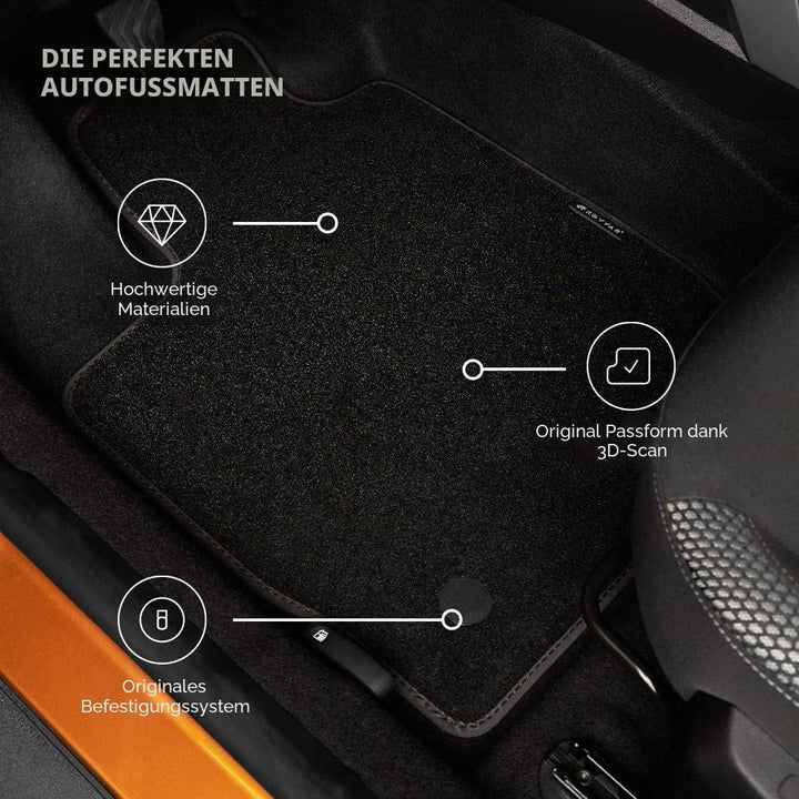 Fussmatten passend für Ford Transit 2019-2026 Passend zur Ausführung: Wohnmobil | Automatik | Qualit