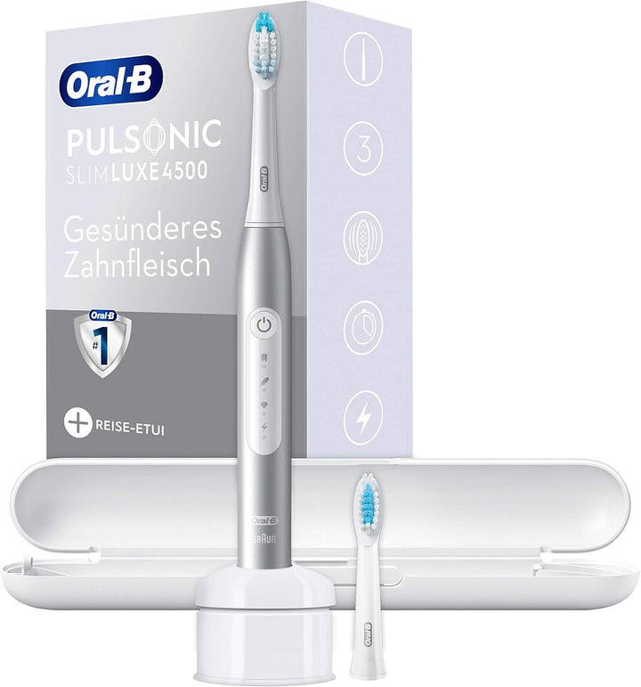 Oral-B Pulsonic Slim Luxe 4500 Elektrische Schallzahnbürste/Electric Toothbrush, 2 Aufsteckbürsten,