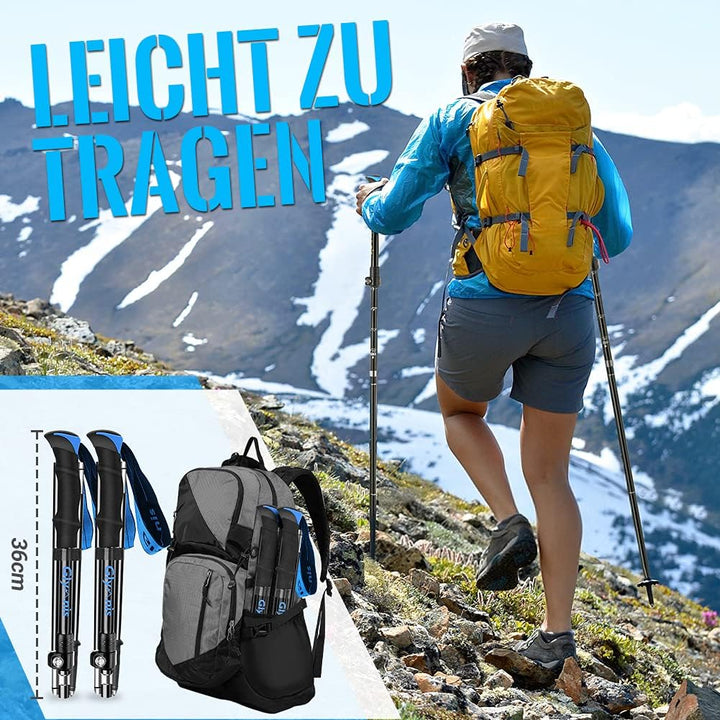 Glymnis Wanderstöcke Trekkingstöcke Walking Stöcke 7075 Aluminium Wanderstock verstellbar 110-130cm