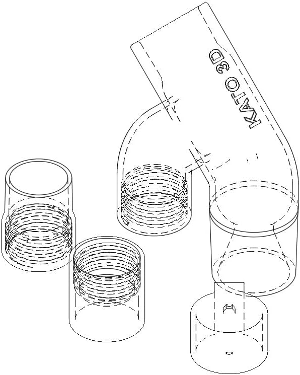 Absaugung für Dewalt 7492 5-er Set Gelb, Gelb