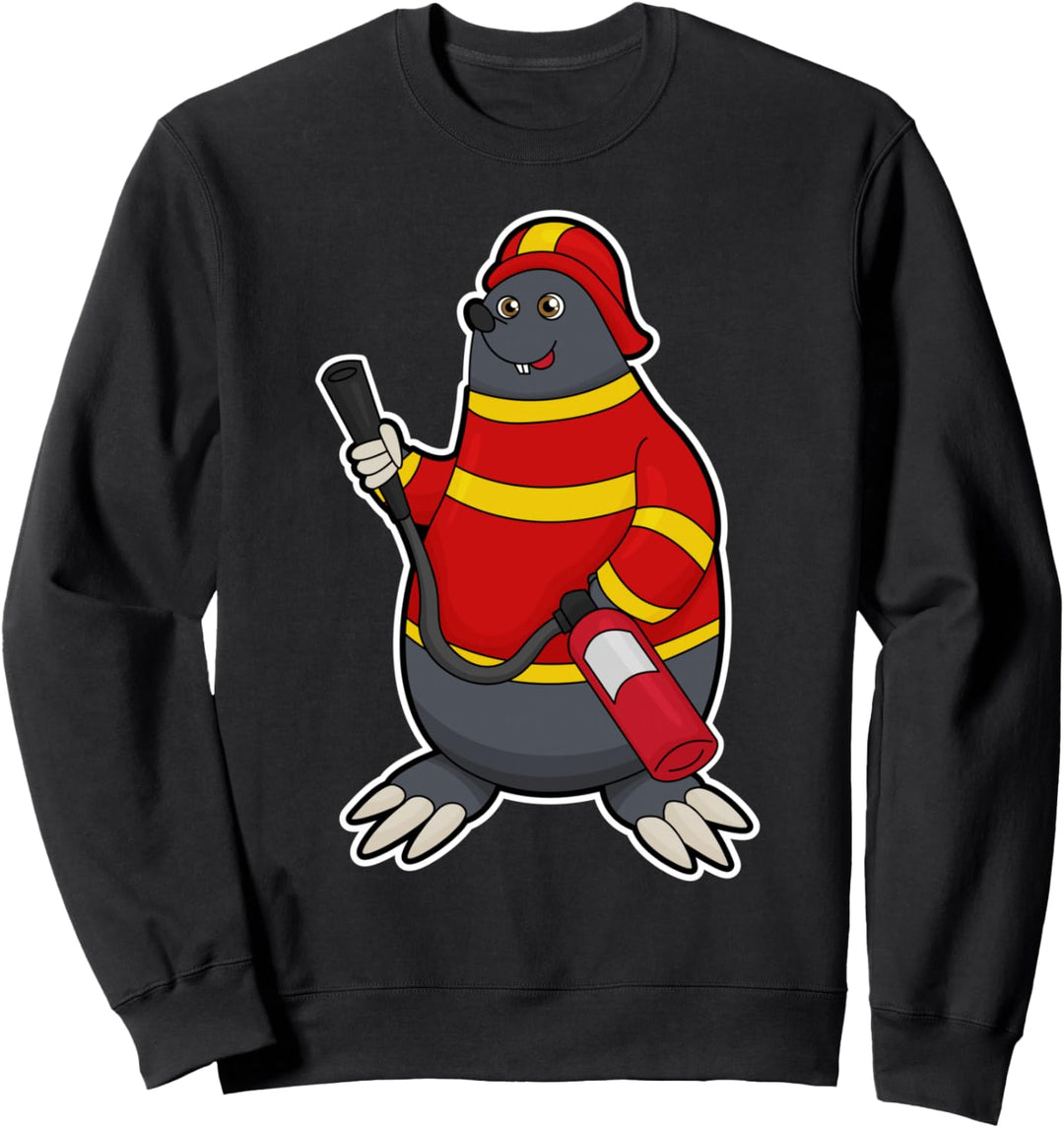 Maulwurf Feuerwehrmann Feuerwehrschlauch Feuerwehr Sweatshirt