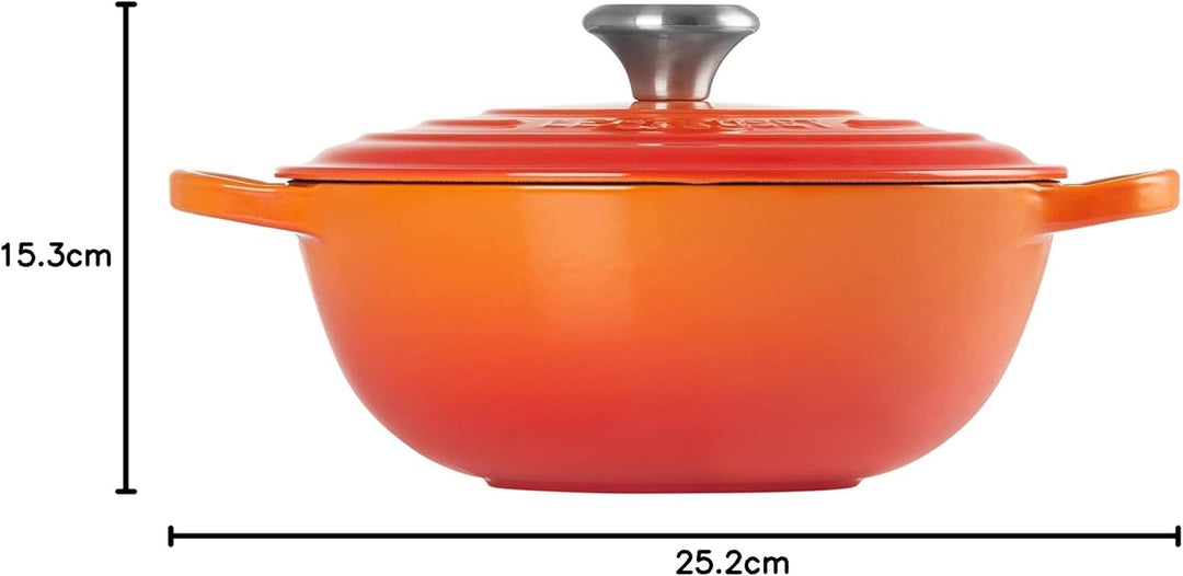 Le Creuset La Marmite aus Gusseisen, 24cm, Ofenrot, 21114240900430 Ofenrot 24 cm, Ofenrot 24 cm