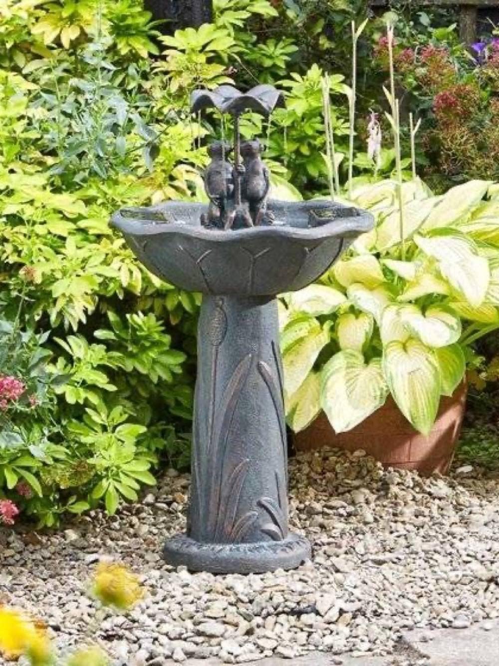 Smart Garden Solar Frosch Frolics Regenschirm Garten Wasserspiel Brunnen Vogeltränke Mehrfarbig, Meh