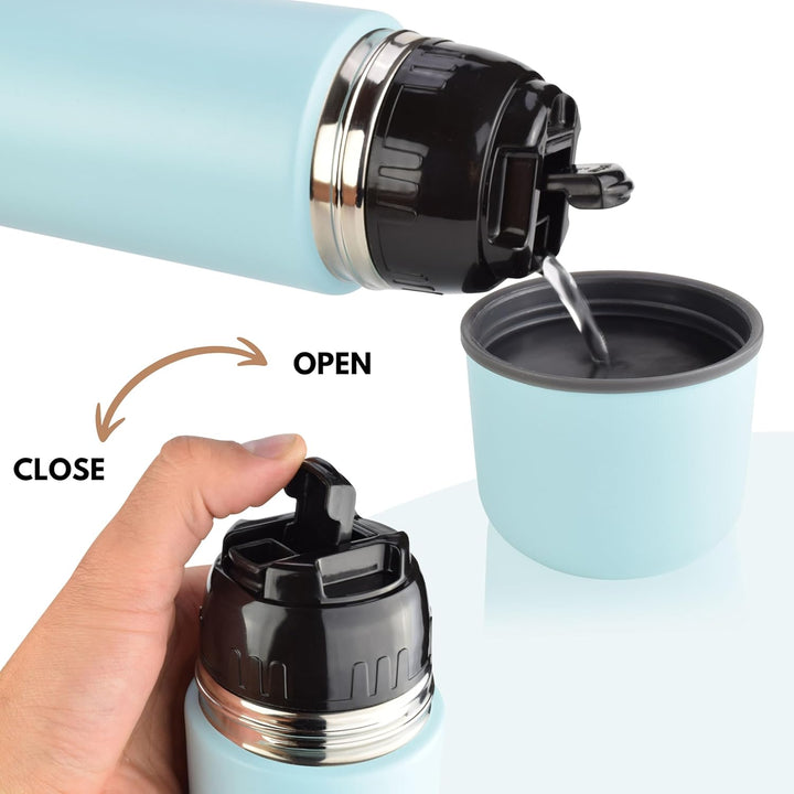 Milu Thermosflasche Thermoskanne Isolierflasche 1L, 750ml, 500ml - Isolierte Edelstahl Trinkflasche,