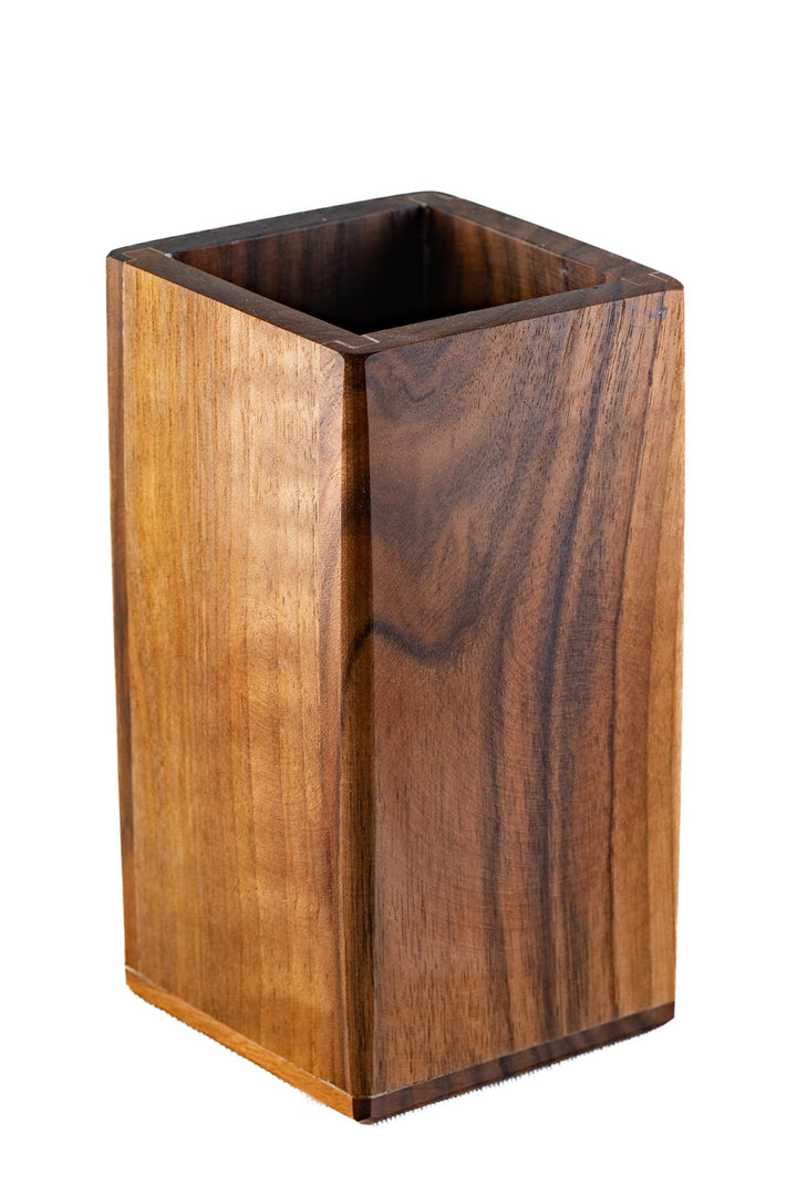 Demy Craft – Walnussbaum Handgefertigter Löffelhalter aus Holz, Nachhaltiger Besteckhalter für die K