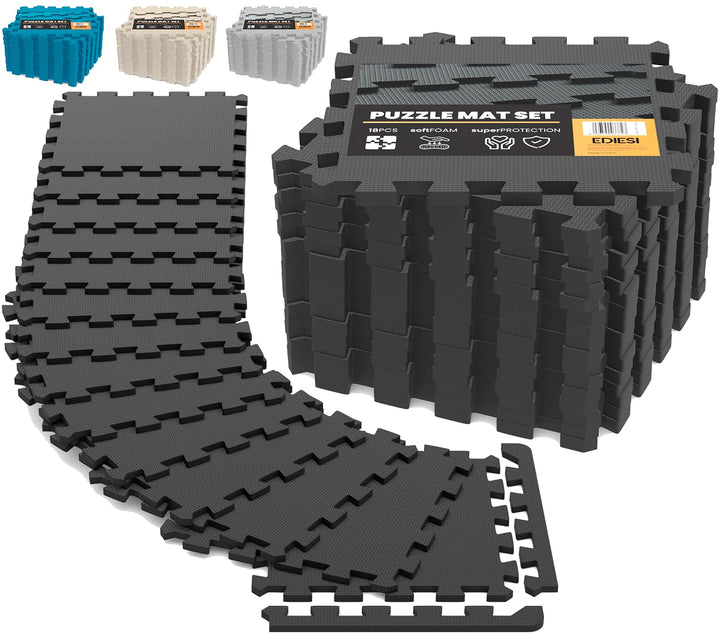 Ediesi, Bodenschutzmatte Fitness, Puzzlematte Boden, Pool Schutzmatte, Home Gym, Tatami, Gummimatte,