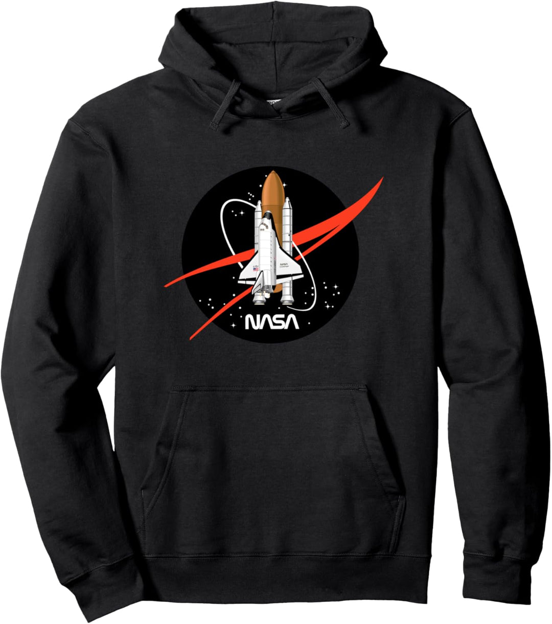 NASA Space Shuttle Take Off With Logo Pullover Hoodie
