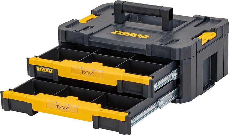 Dewalt DWST1-70706 T STAK-Box IV Doppelschubladen-Werkzeugbox (mit herausnehmbaren Innenteilern)