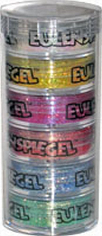 Eulenspiegel 999158 - Polyesterglitzer Glamour-Edition, 6 x 6 g, Streuglitzer, Karneval, Halloween,