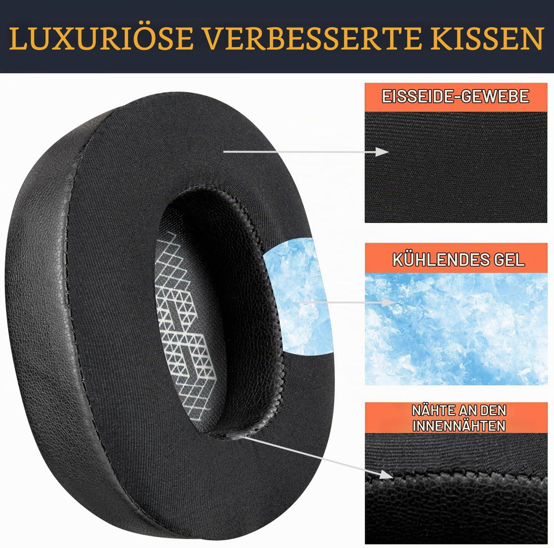 SOULWIT Kühlgel Ersatzpolster Ersatz Ohrpolster für JBL E65BTNC/Live 650BTNC/Live 770NC/Live 660NC/D